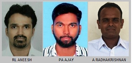 TDCA Umpires RL Aneesh, PA Ajay and A Radhakrishnan cleared the BCCI Level A exam